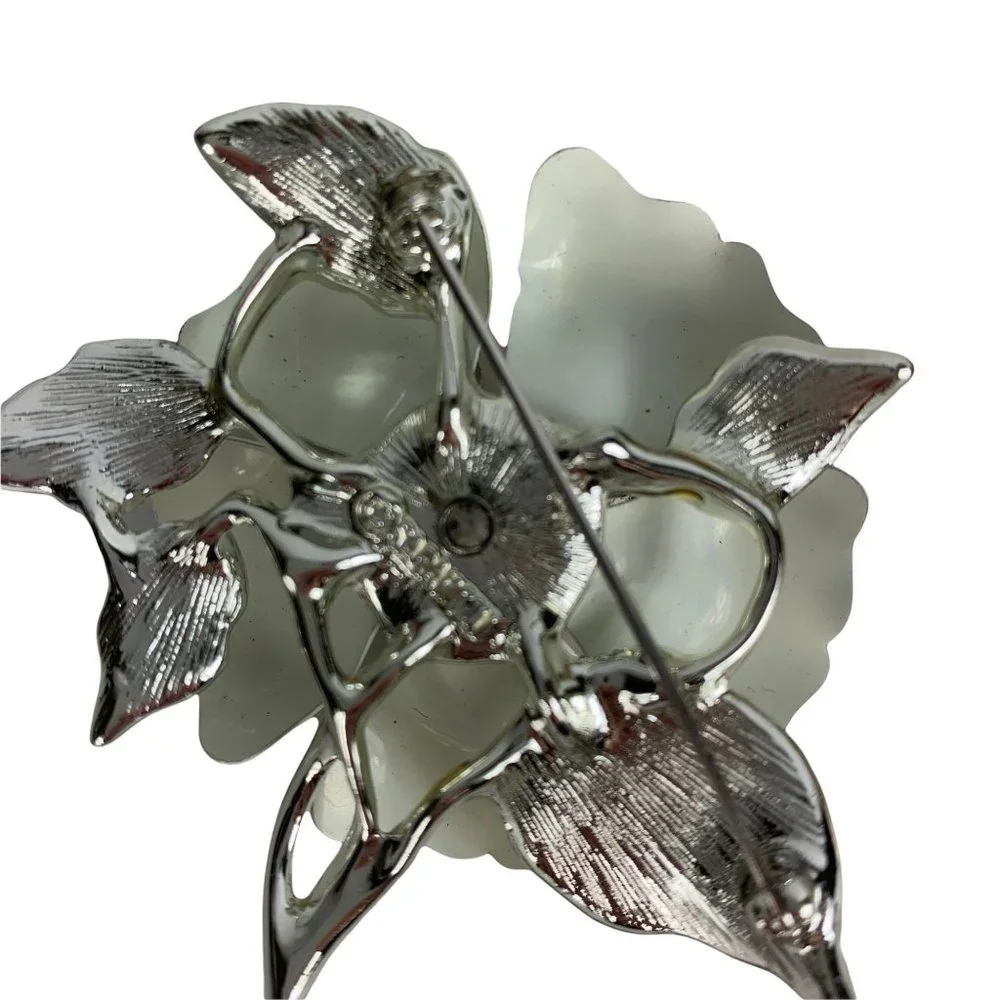 Sarah Coventry Brooch Flower Set Vintage 60s 70s Rose Costume Jewelry Vtg